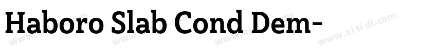 Haboro Slab Cond Dem字体转换